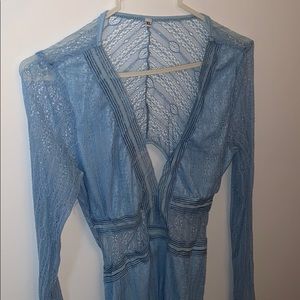Blue lace dress